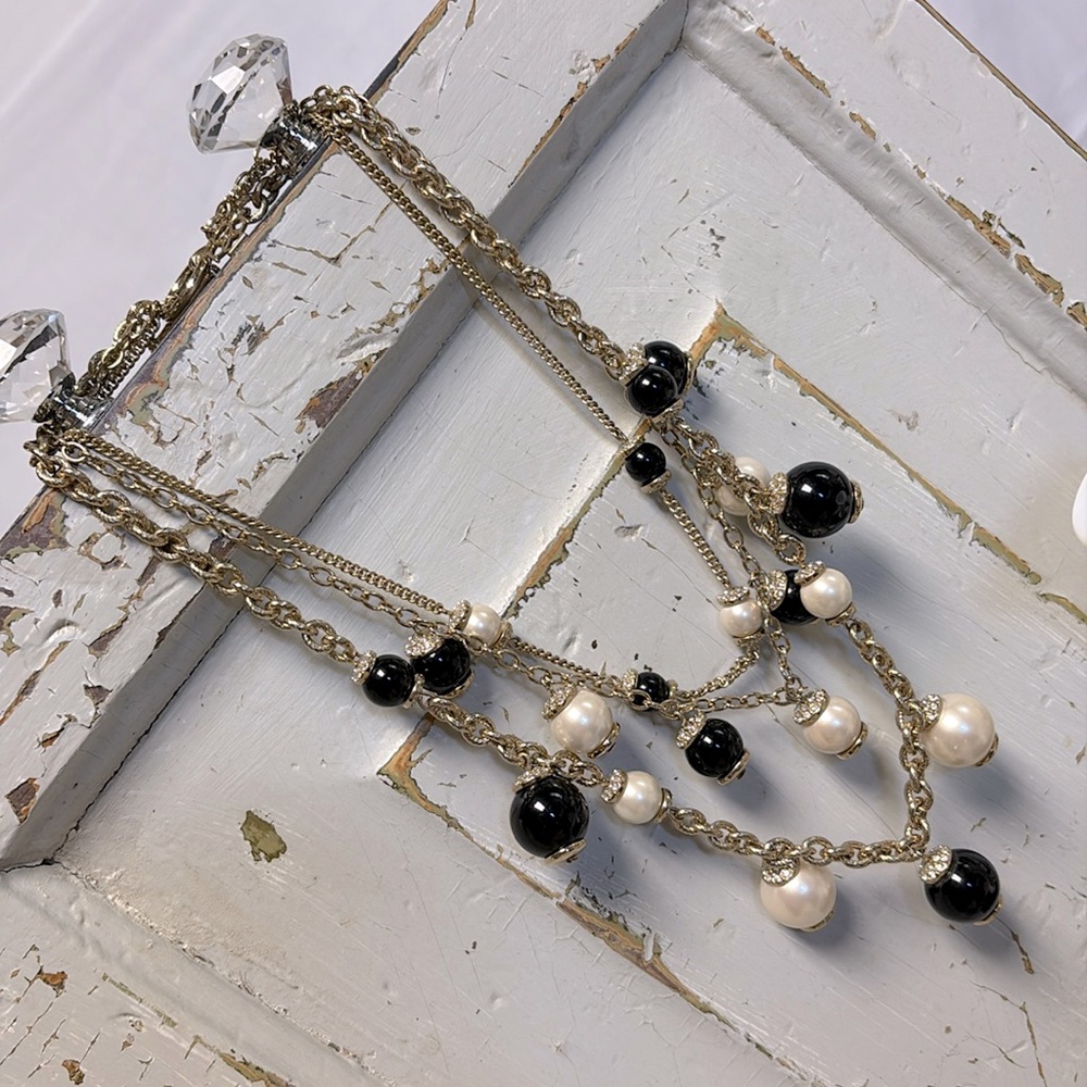 Ann Taylor 3 Strand Beaded Necklace